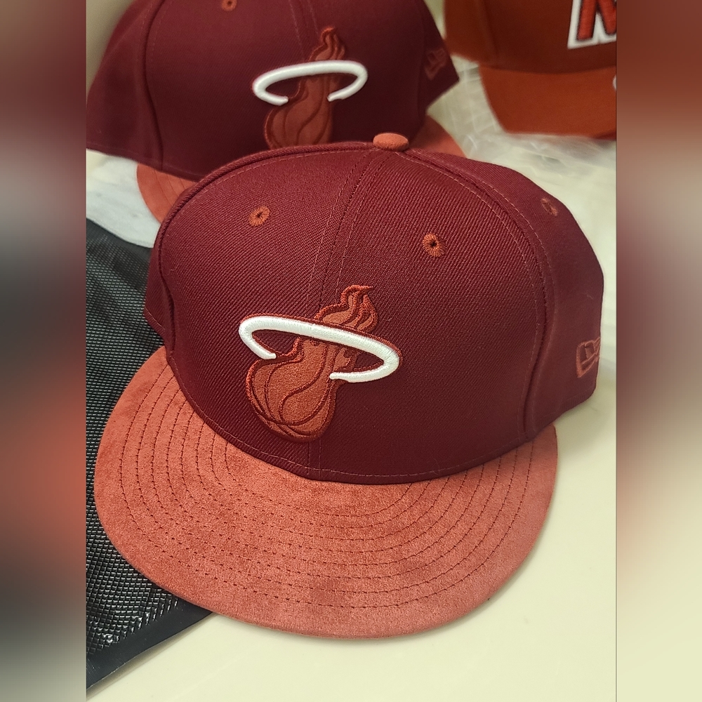 Rare Miami Heat Suede Brim Snapback
